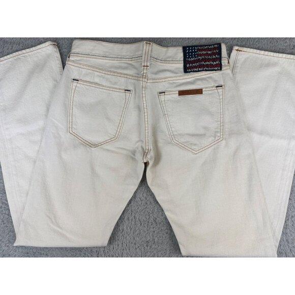 True Religion Mens 32 Blake White Button Straight Leg Sample Y2K Jeans USA Made - Picture 11 of 14